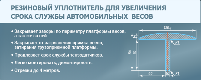 Резиновый уплотнитель для увеличения срока службы автомобильных весов